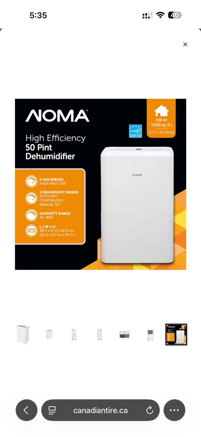 NOMA High Efficiency 50 Pint Dehumidifier - photo 5