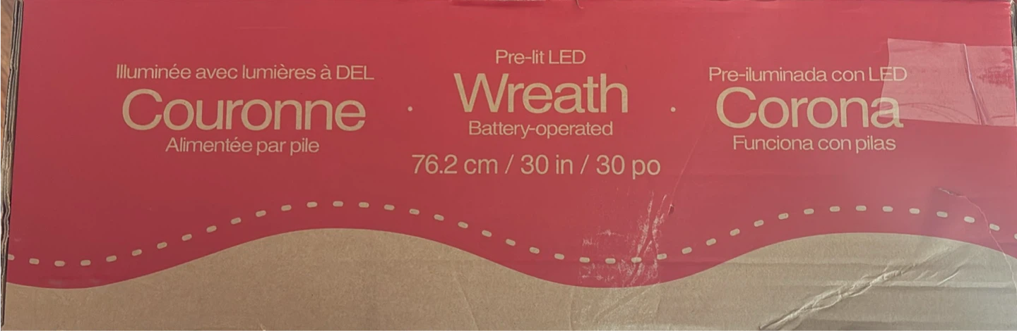 New CG Hunter 30-inch Pre-lit LED Christmas Wreath - photo 3