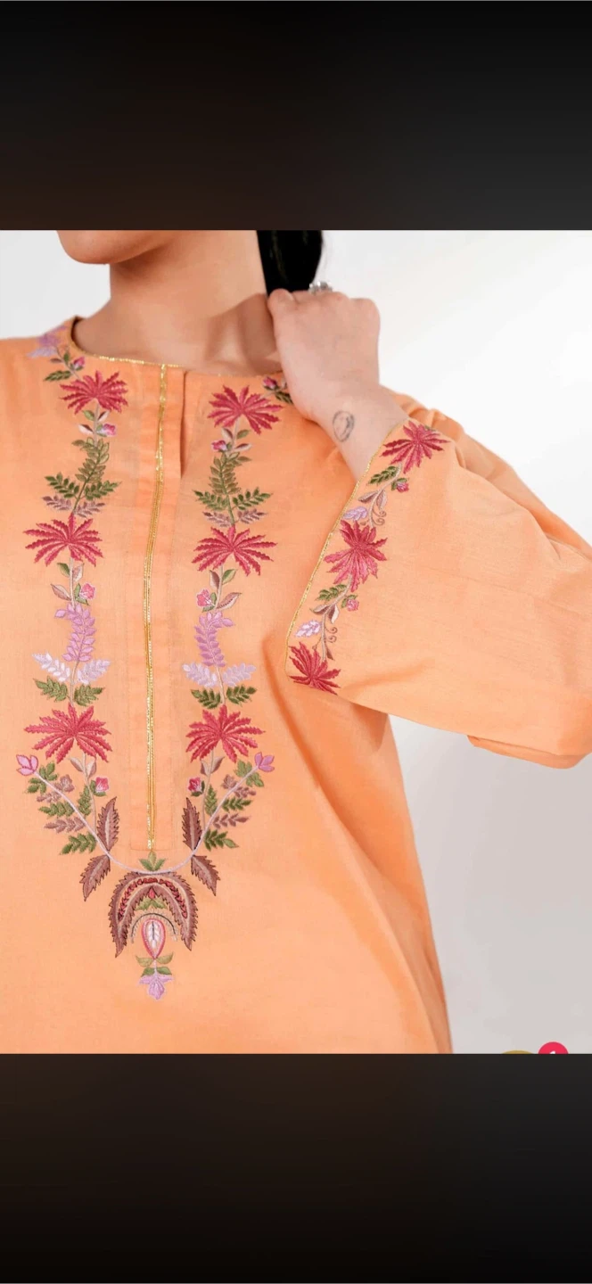 Nishat Linen Peach Embroidered Kurta - photo 2