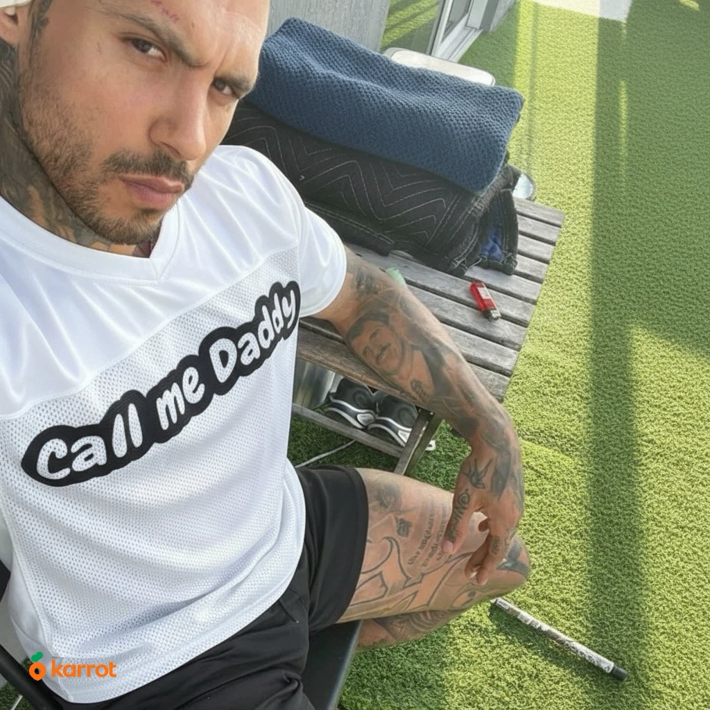 "Call Me Daddy" White Mesh Y2K Football Jersey