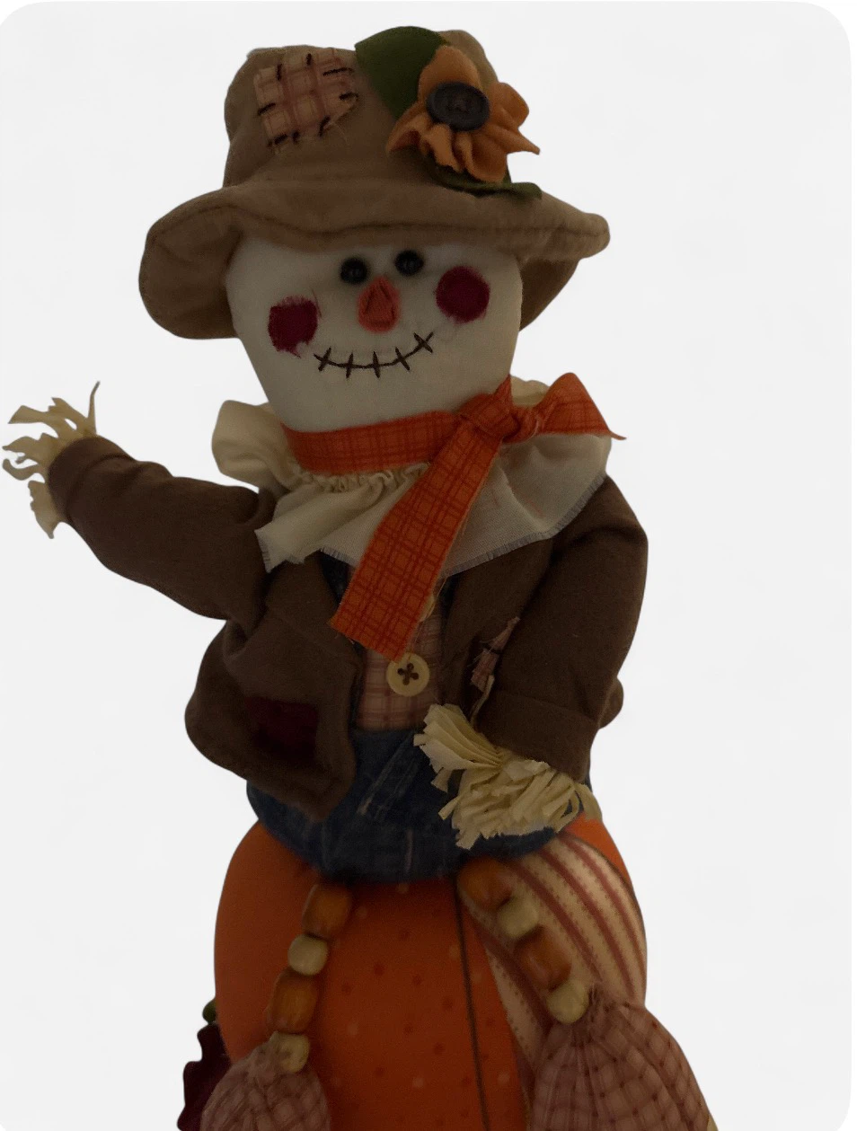 Fabric Scarecrow on Pumpkins Decor - photo 2