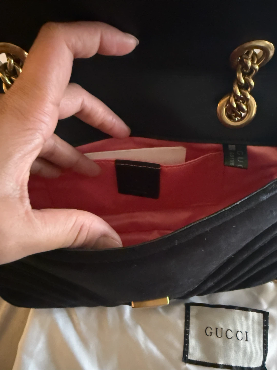 Gucci GG Marmont Black Velvet Shoulder Bag - photo 4