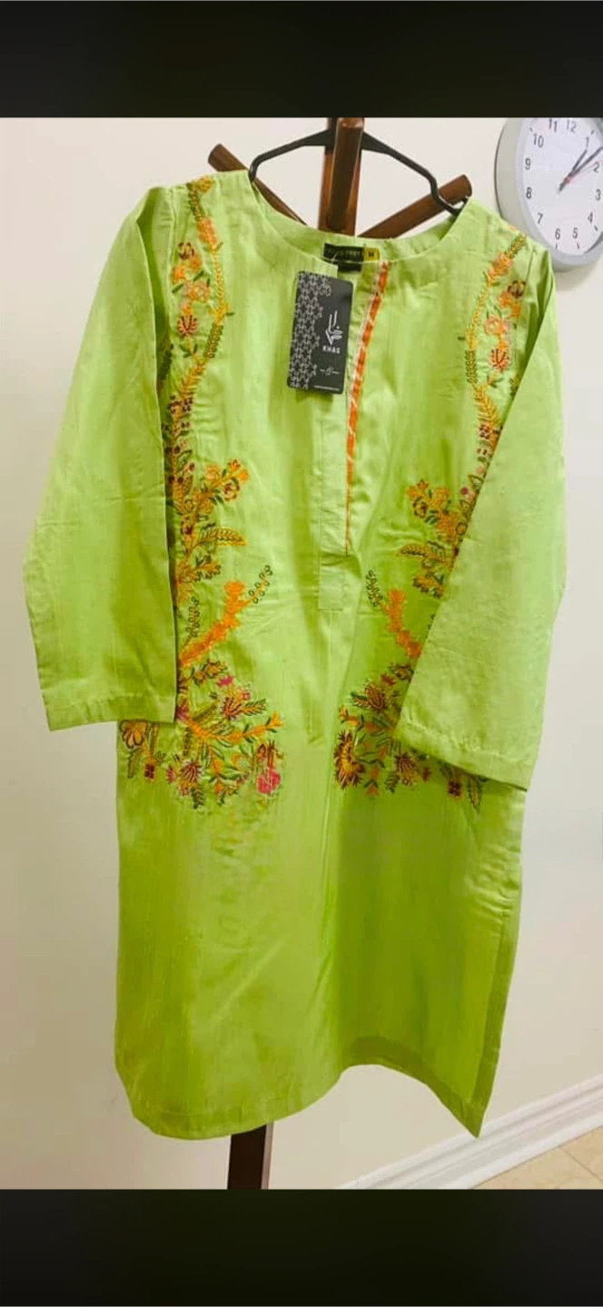 Khas Lime Green Embroidered Kurta Set - photo 3