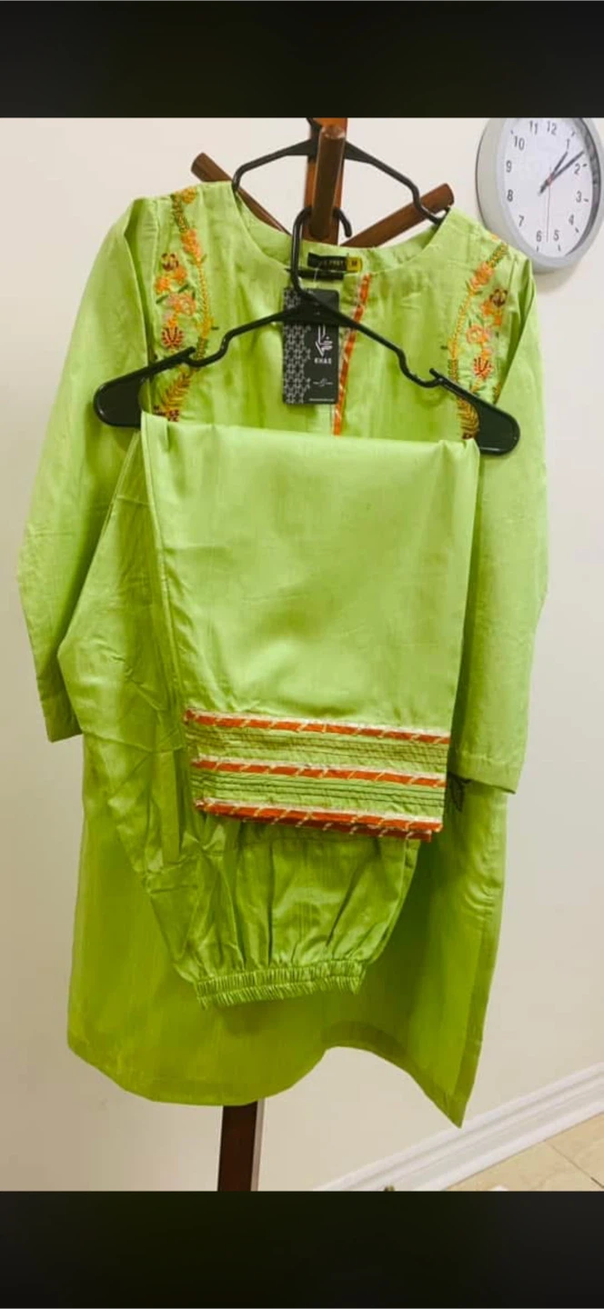 Khas Lime Green Embroidered Kurta Set - photo 4