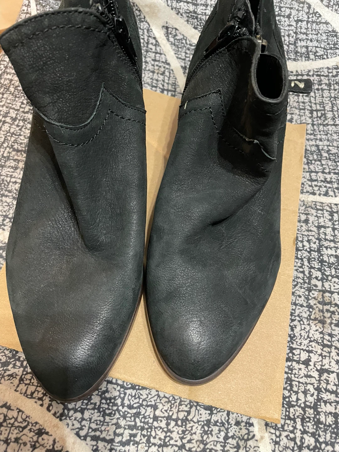 Zodiac Black Ankle Boots Size 10