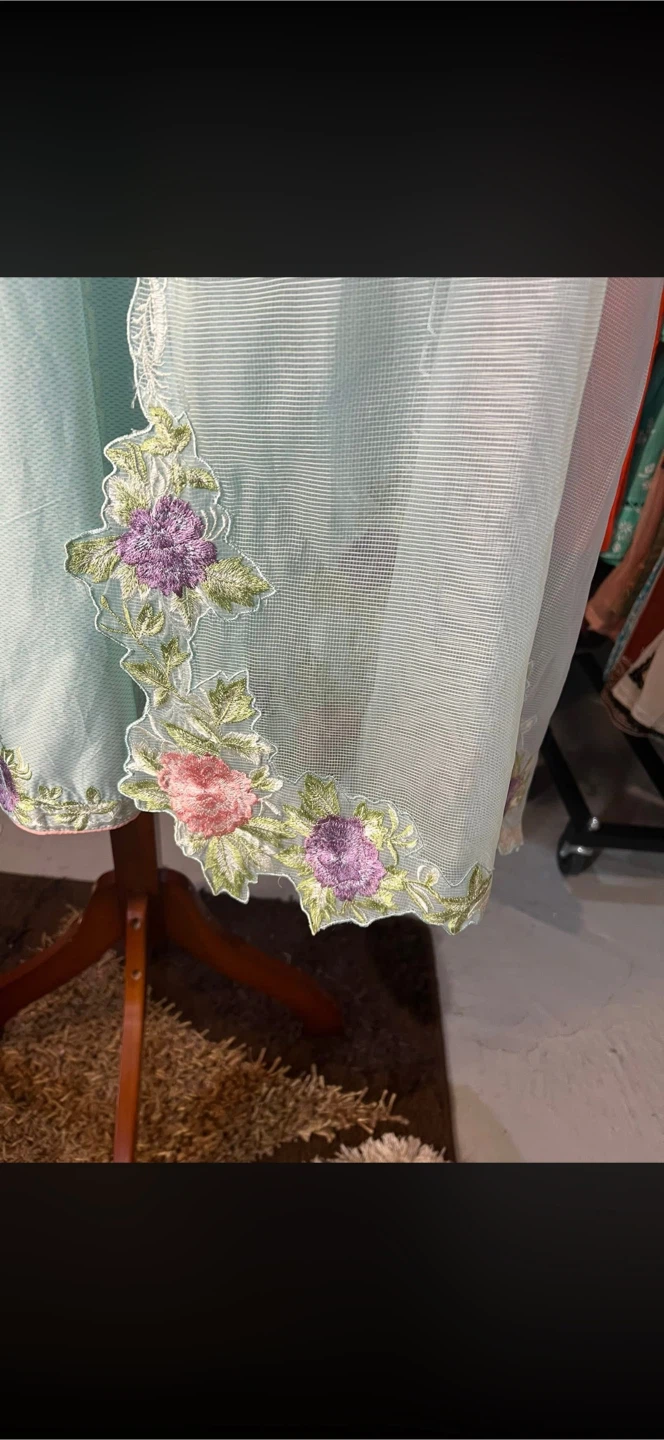 Pastel Blue Embroidered Kurta Set by sana safinaz brand - photo 5