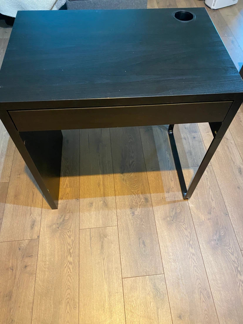 Black Desk with Cup Holder