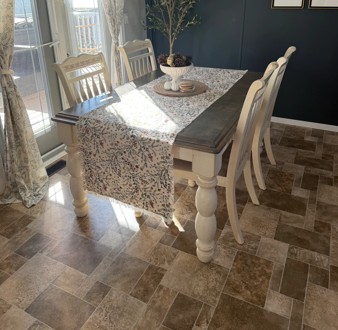 Solid Wood Dining Table with 6 Chairs