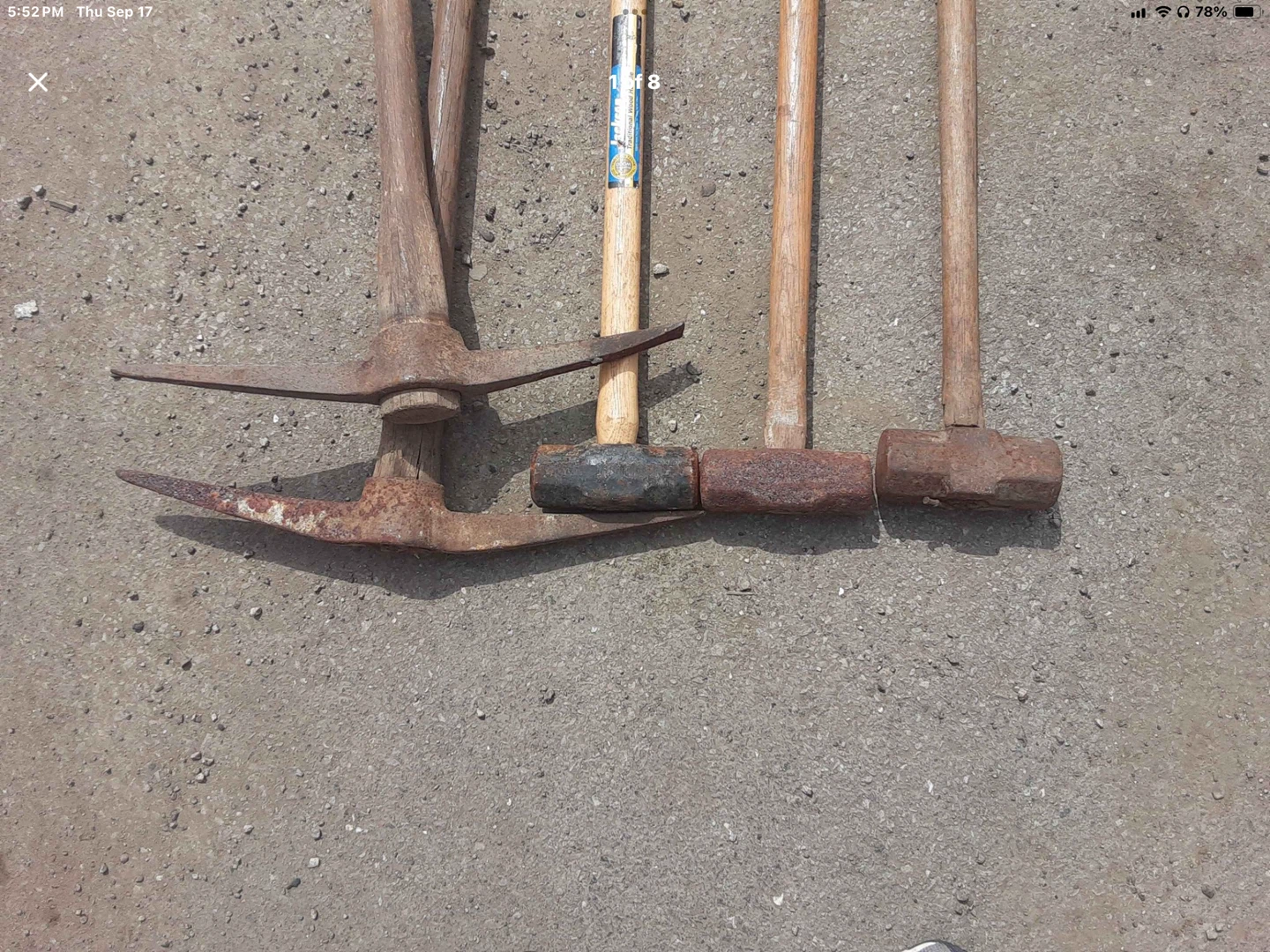 Sledgehammers and pickaxes