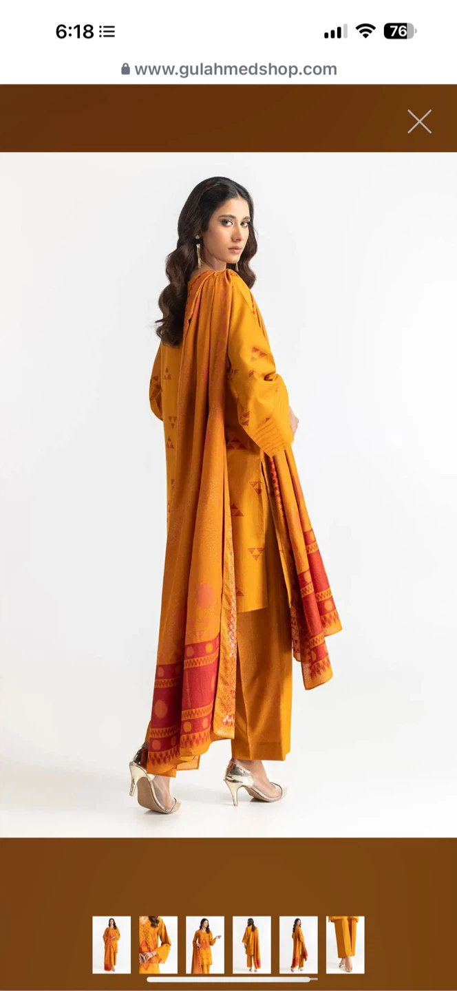 GulAhmed Mustard Pret Suit - Medium - photo 3