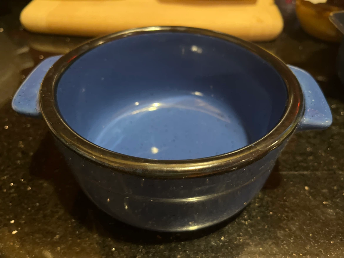 Set of 3 Blue Enamel Bowls - photo 2