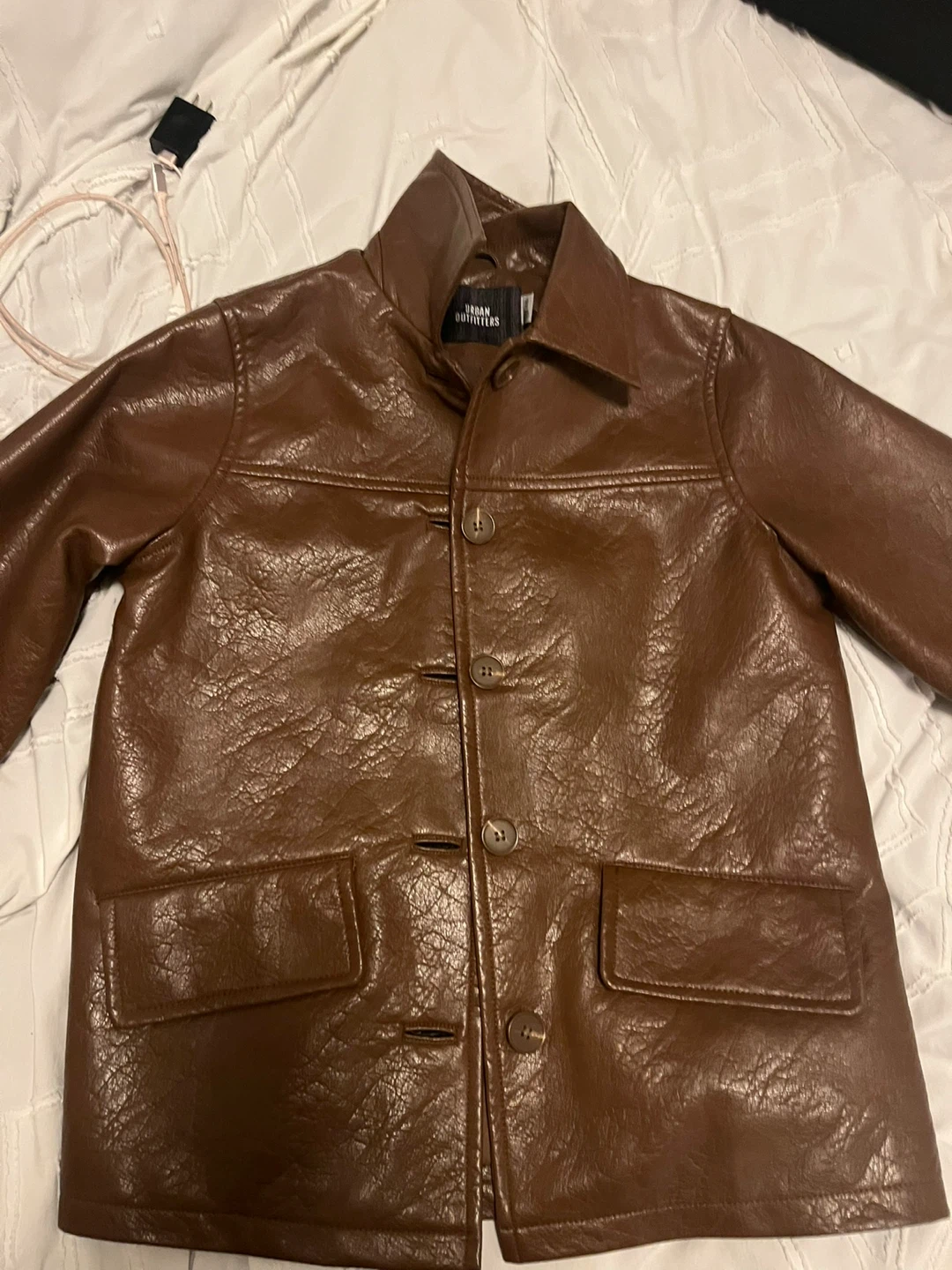 Urban Outfitters Brown Faux Leather Jacket XS
