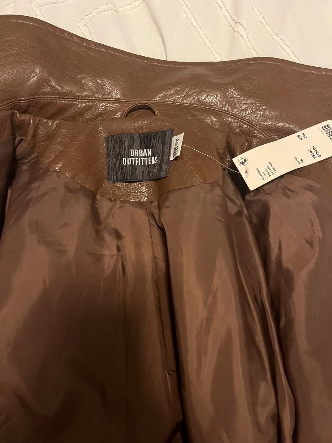Urban Outfitters Brown Faux Leather Jacket XS - photo 2