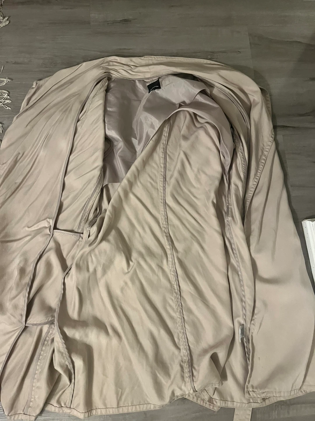 Beige Lightweight Draped Trench Coat - photo 2