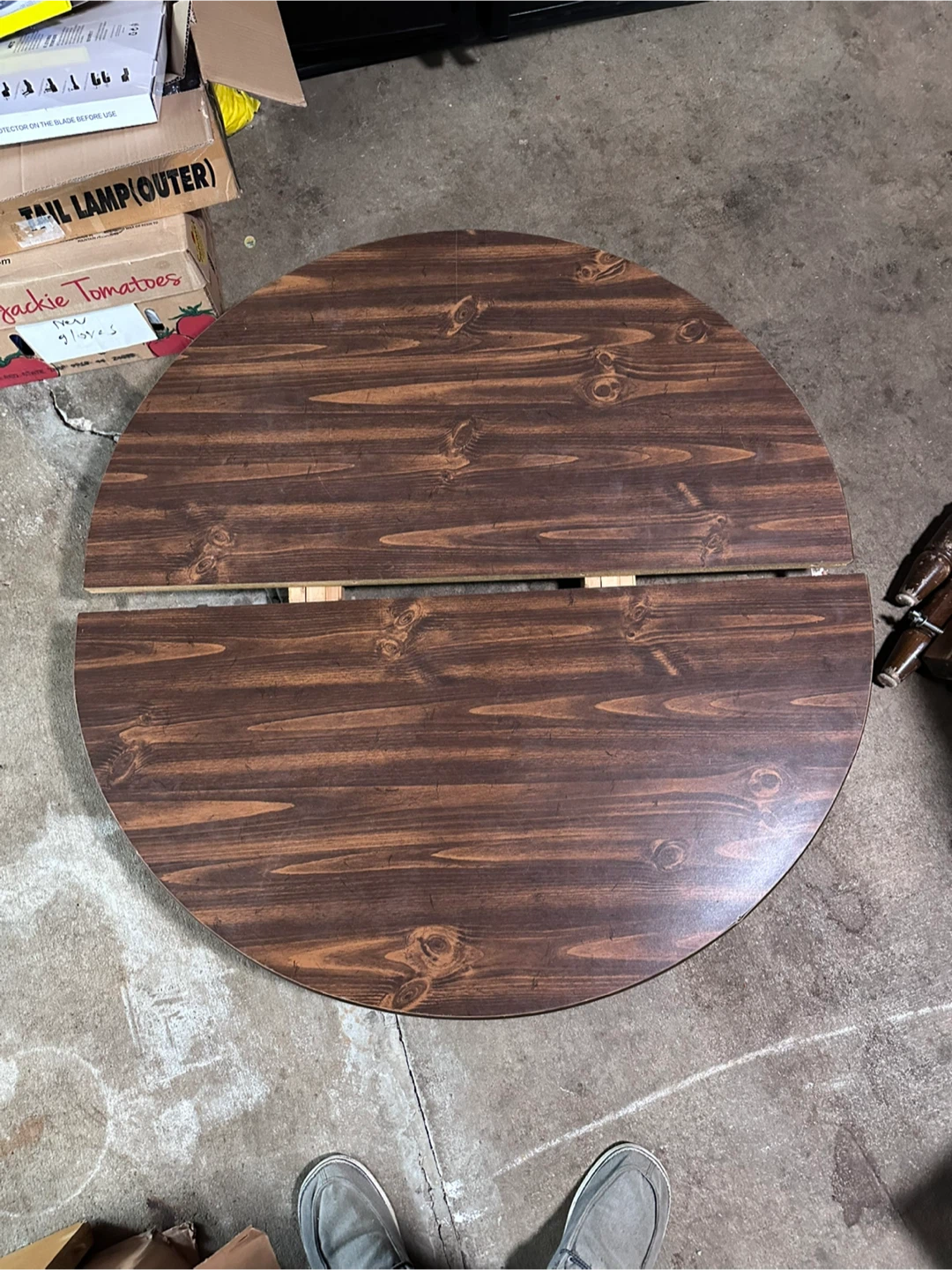 Dark Wood Round Dining Table