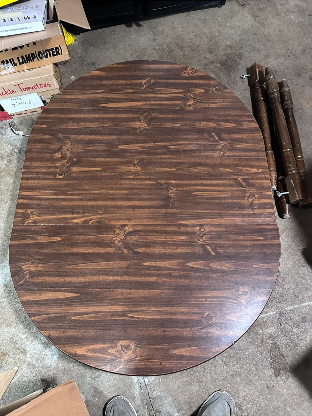 Dark Wood Round Dining Table - photo 2
