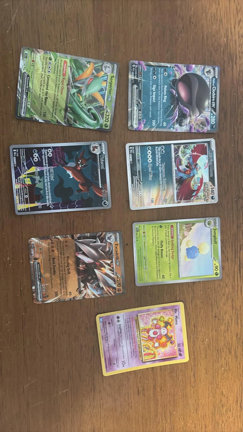Set of 7 Pokemon Trading Cards