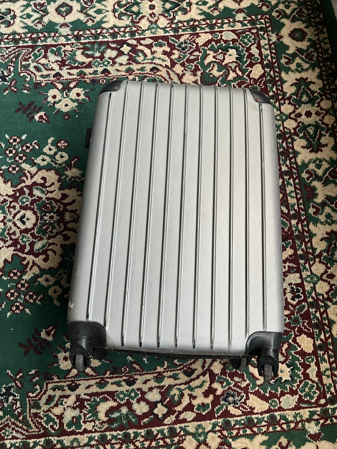 Silver Hardshell Carry-On Luggage