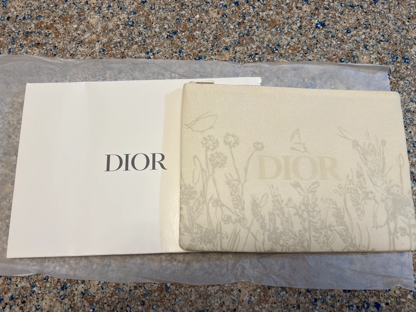 Dior Floral Print Canvas Pouch - photo 2