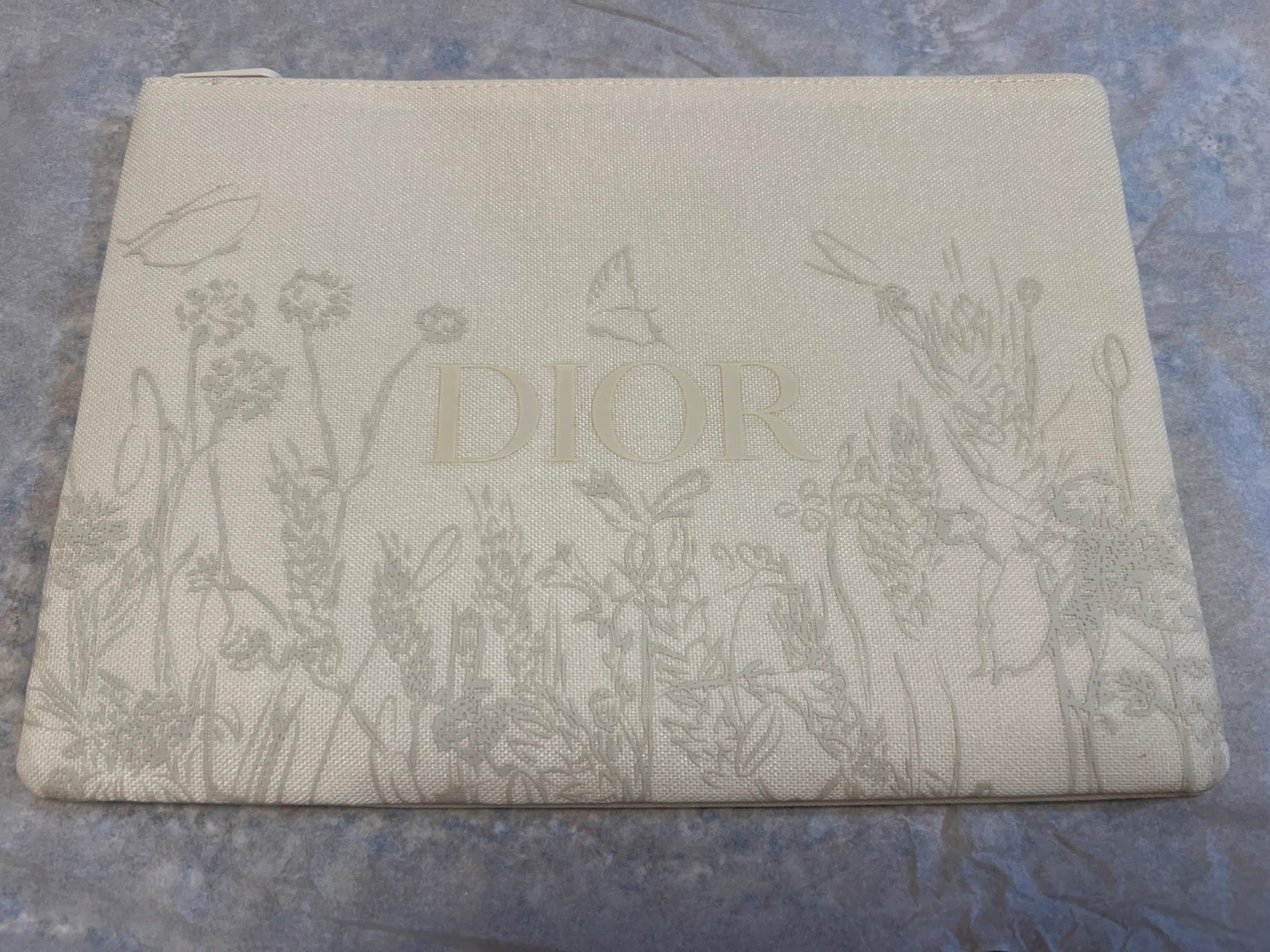 Dior Floral Print Canvas Pouch