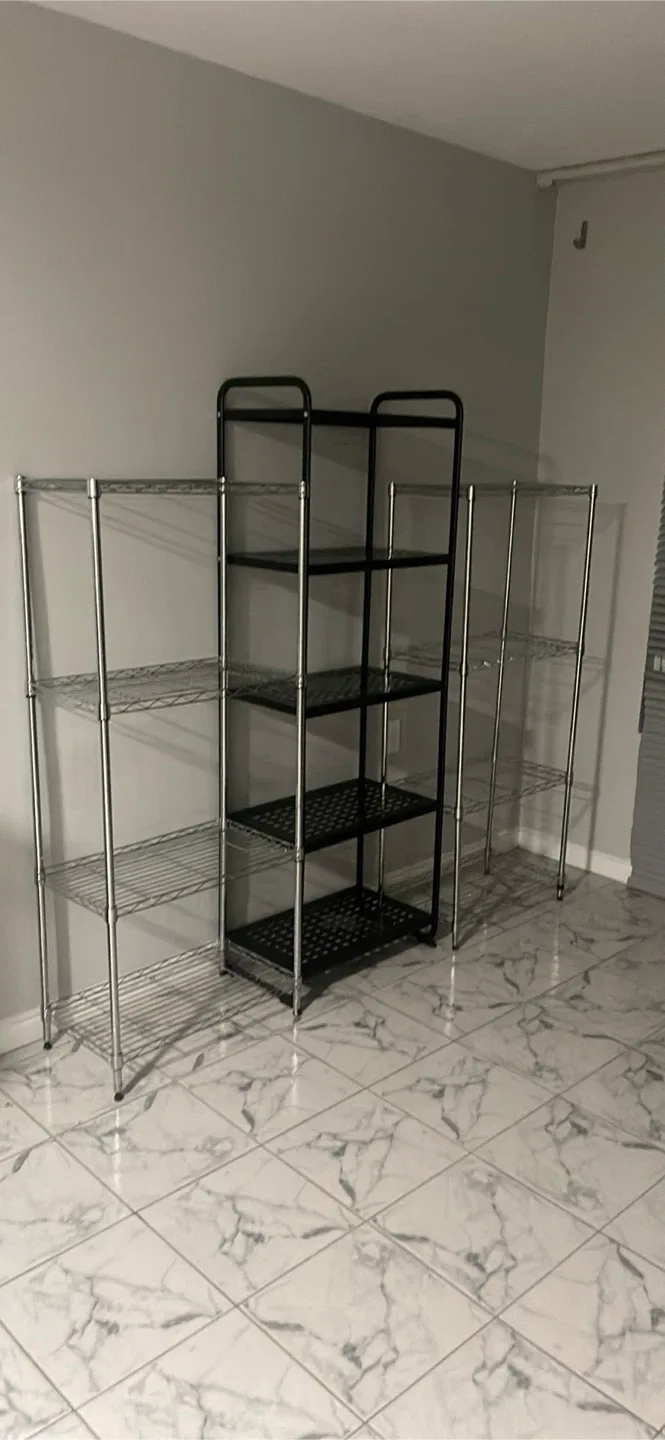 Black 5-Tier Metal Storage Shelving Unit