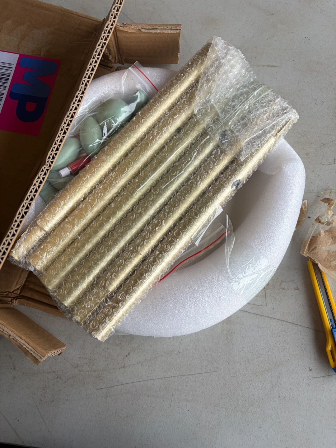 New Brass Finish Coat Rack with Marble Base - photo 2