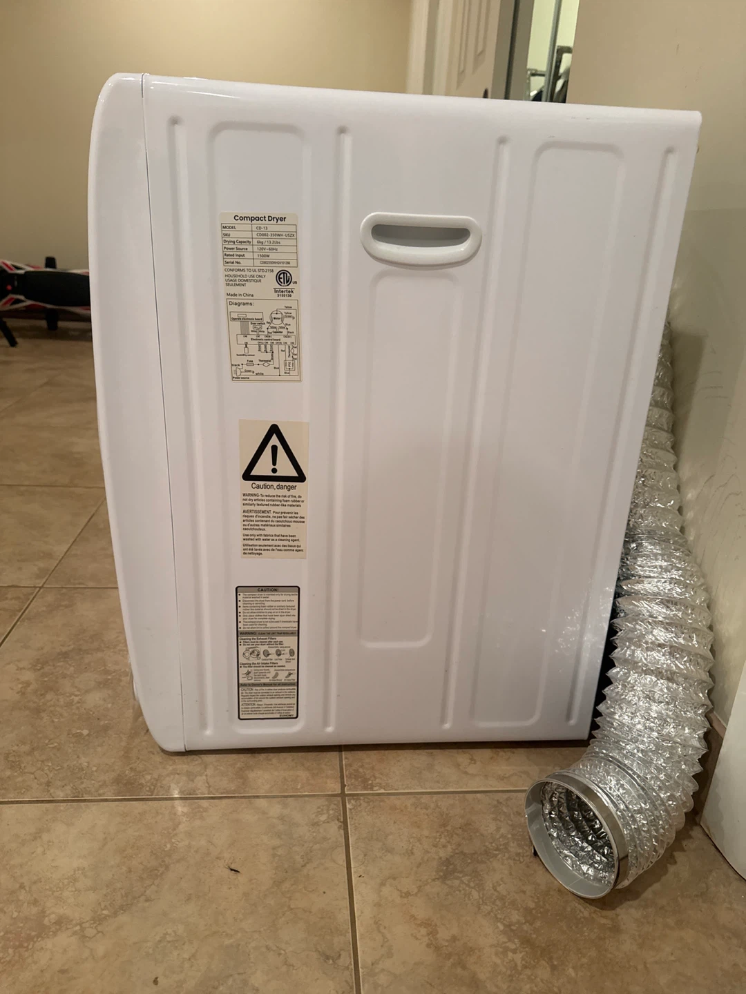 Compact Clothes Dryer Model CD-13 - photo 2