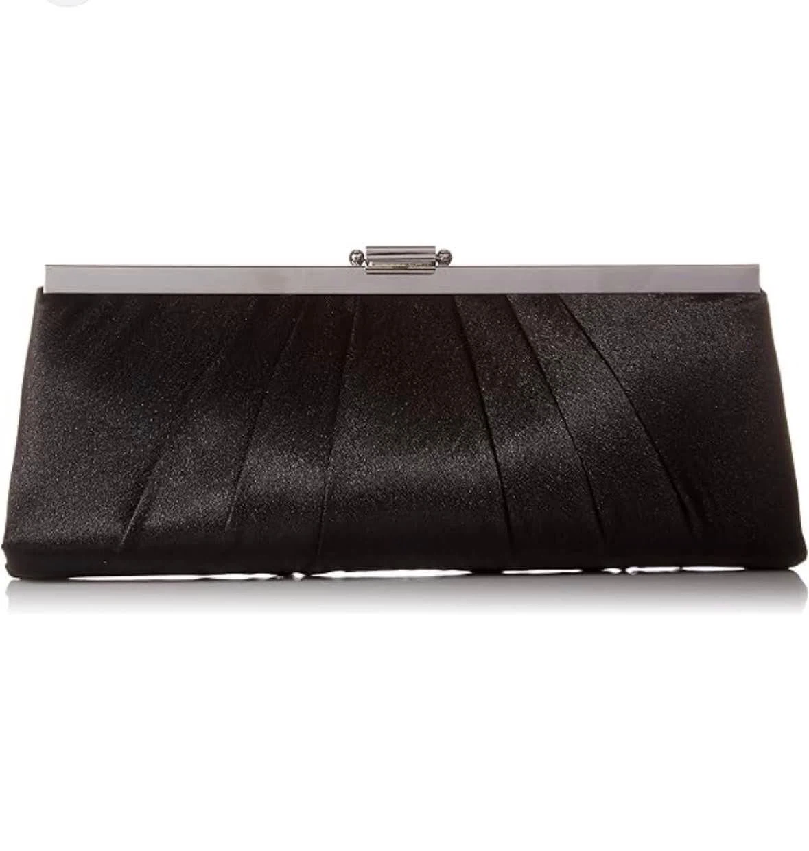 Black Satin Evening Clutch