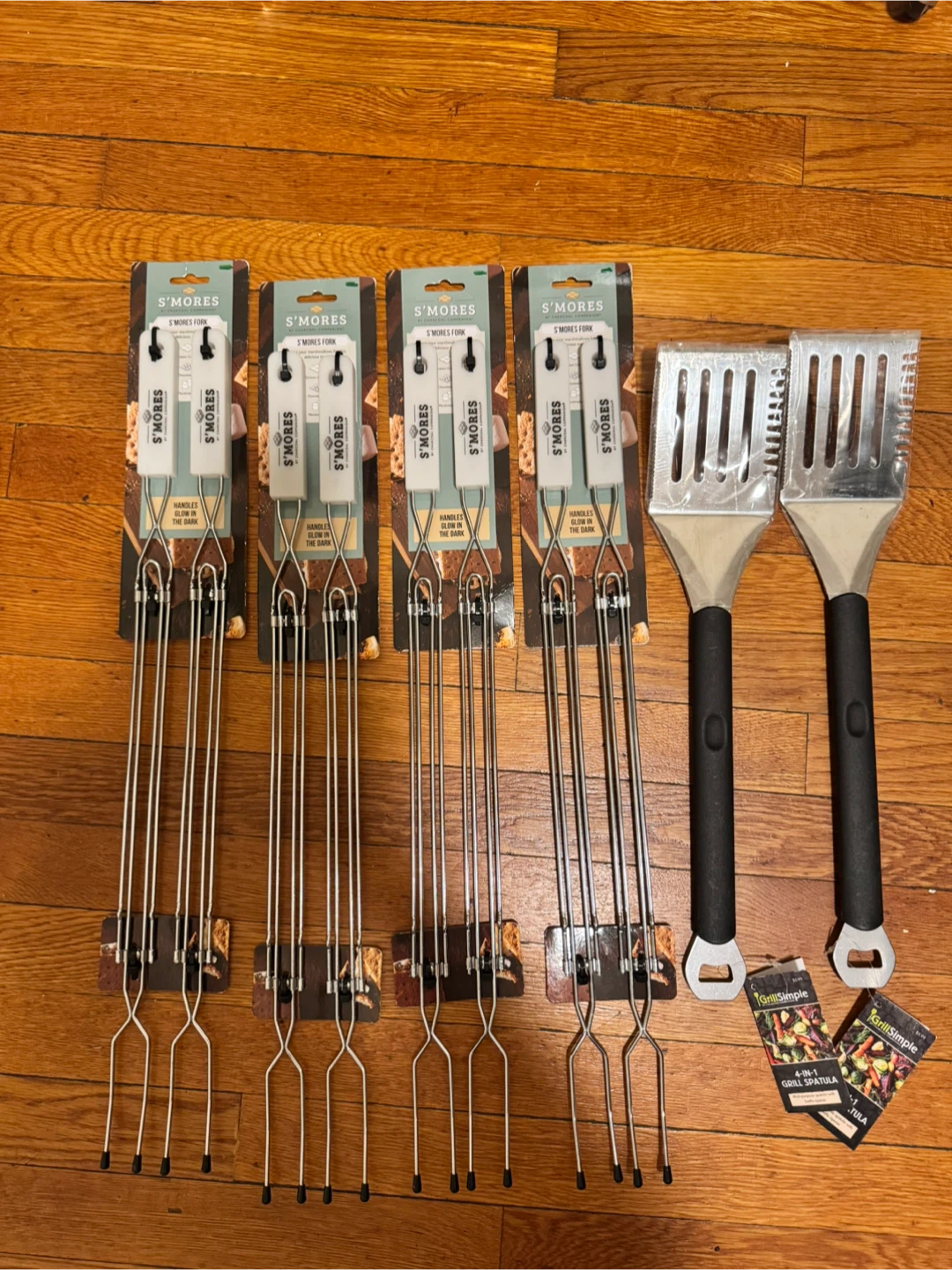 8 Charcoal Companion S'mores Forks and 2 GrillSimple Spatulas
