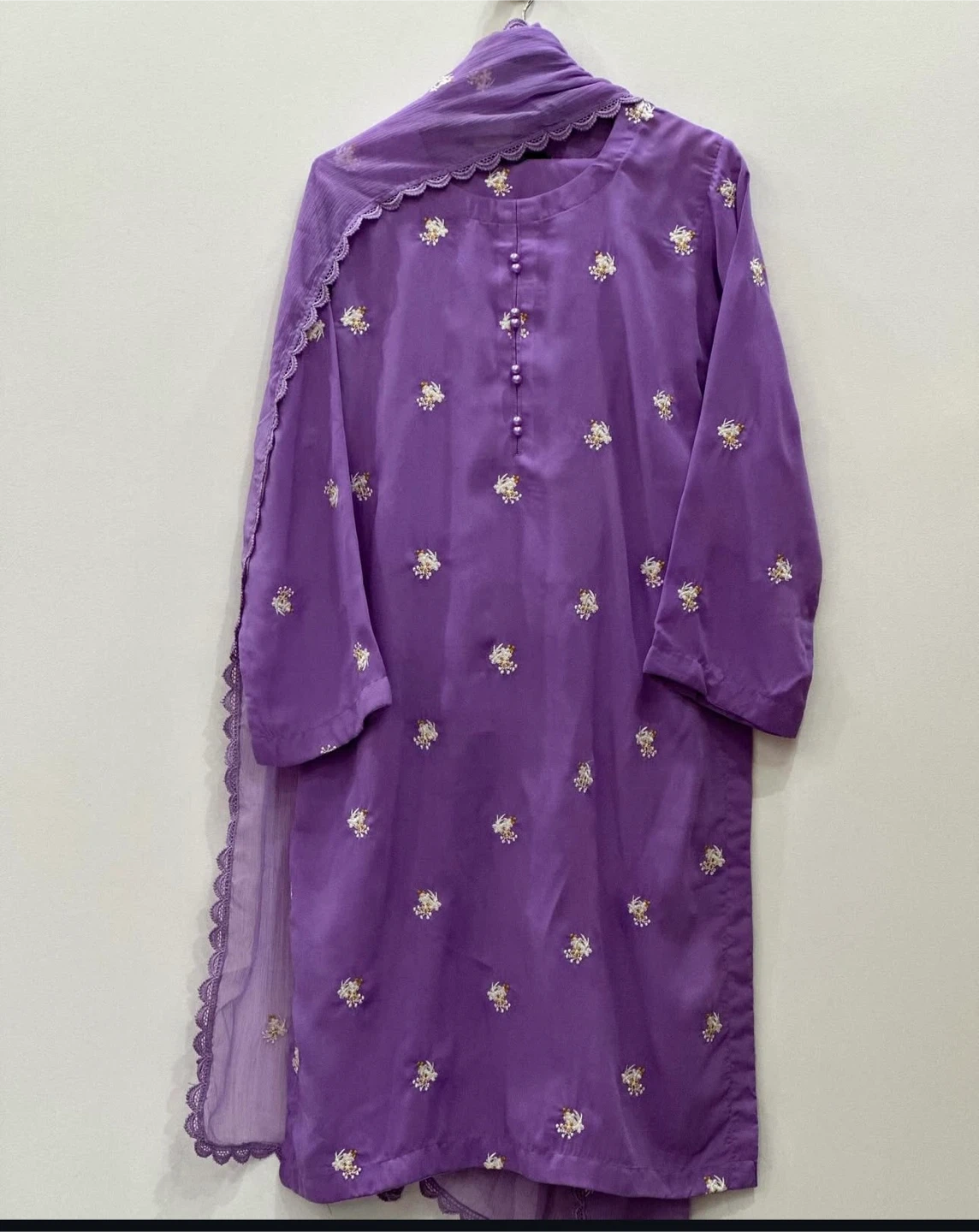 Ayesha Purple Embroidered Salwar Suit Set