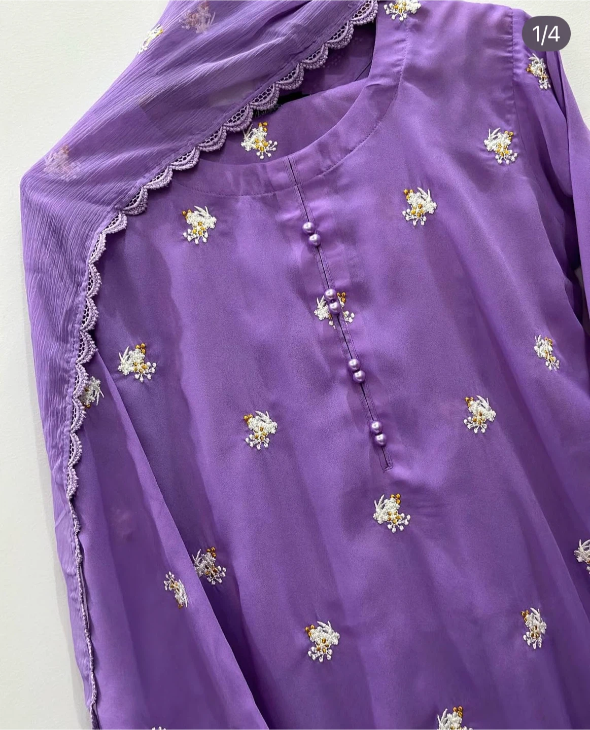 Ayesha Purple Embroidered Salwar Suit Set - photo 2