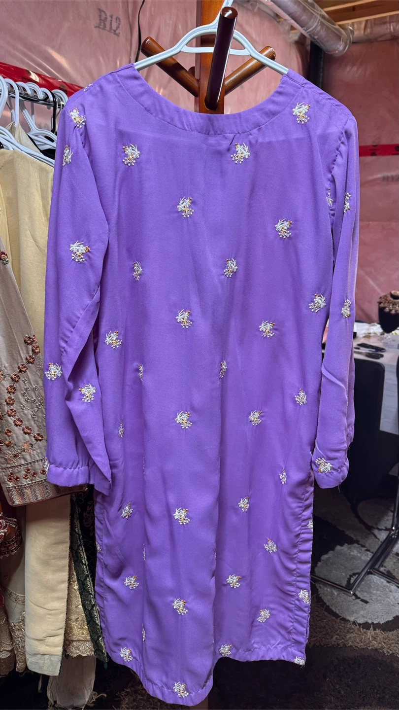 Ayesha Purple Embroidered Salwar Suit Set - photo 4