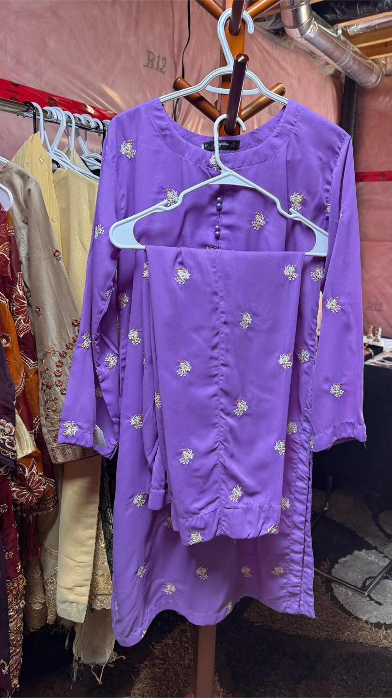 Ayesha Purple Embroidered Salwar Suit Set - photo 5