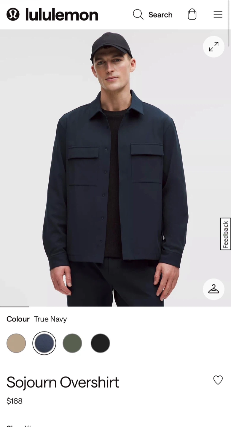 Lululemon Sojourn Overshirt True Navy XXL