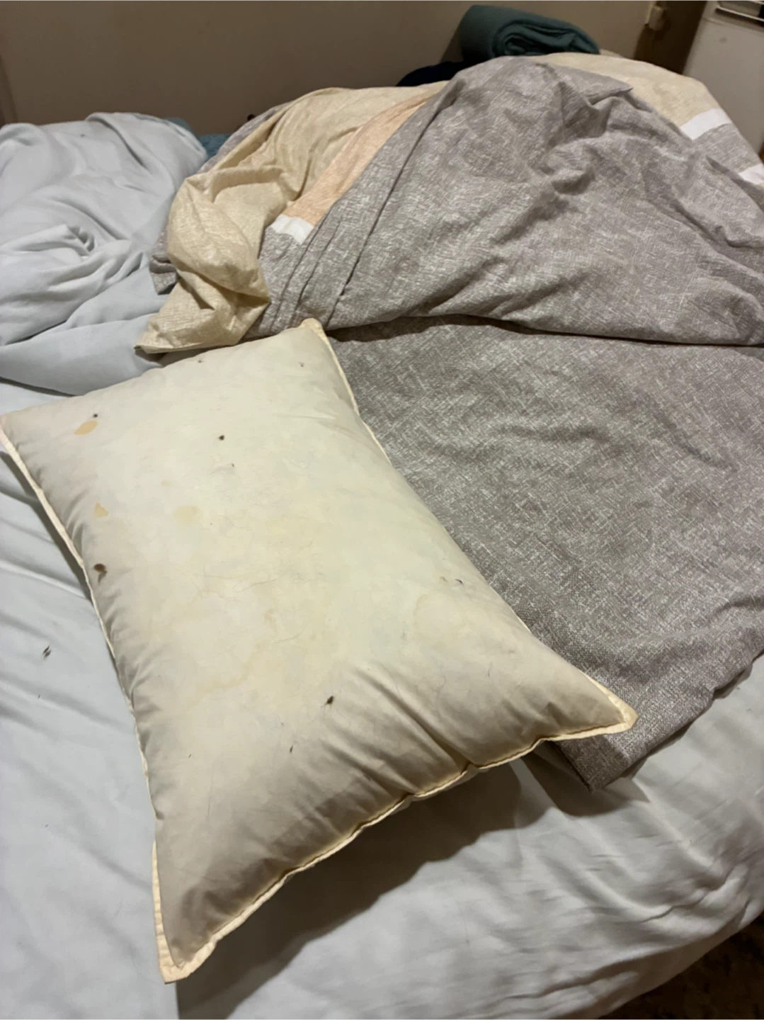 Textured Grey and Beige Bedding duvet, cover, plus pillow - photo 3