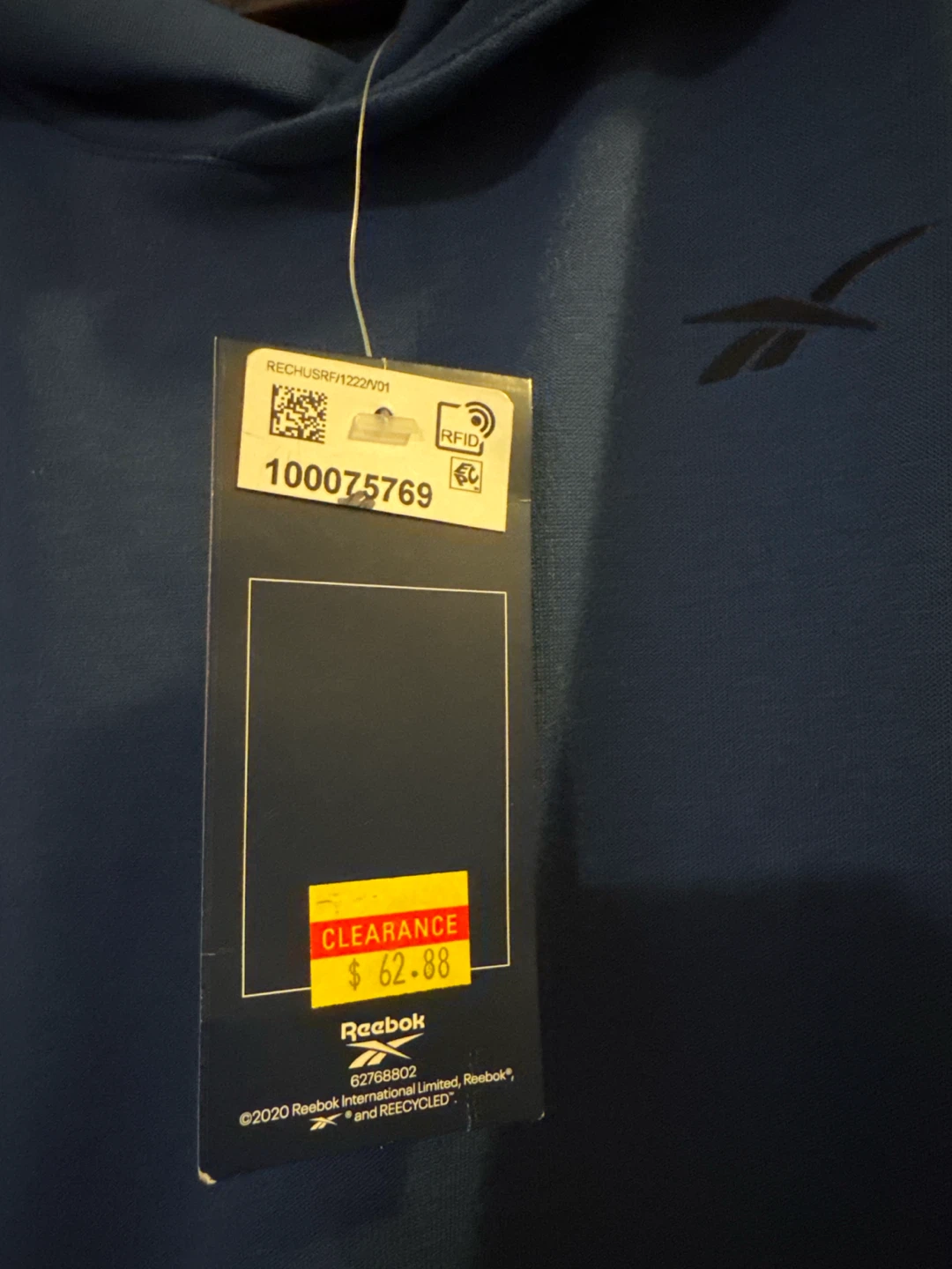 Reebok Sleeveless Hoodie Blue sz M BNWT - photo 4