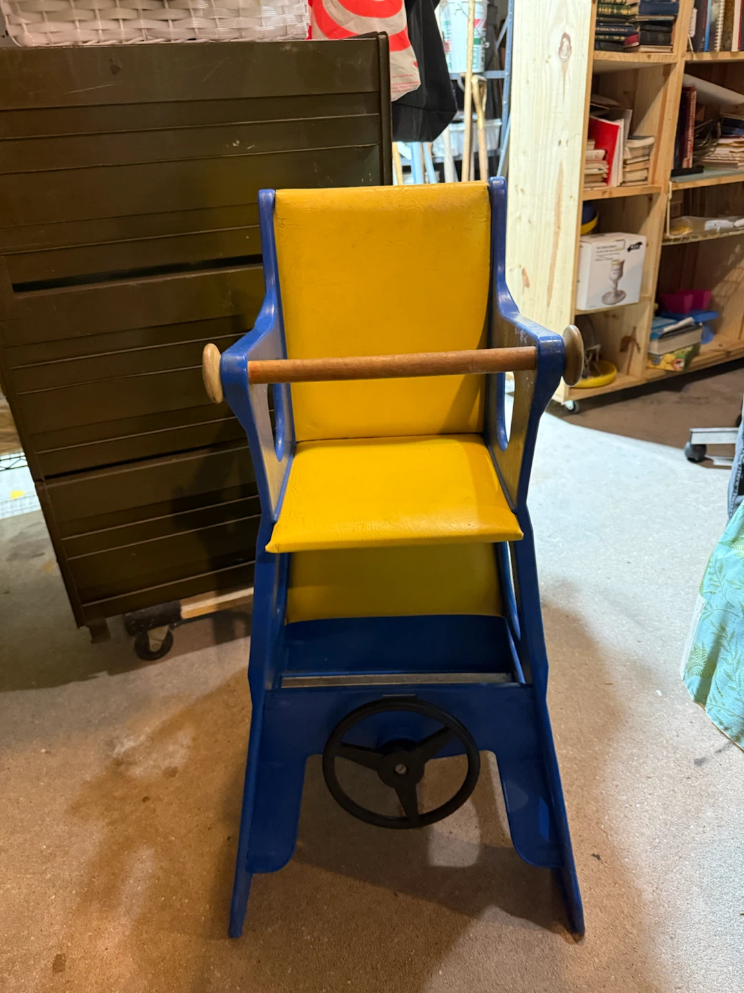 Vintage Wooden Kids Play Car Chair