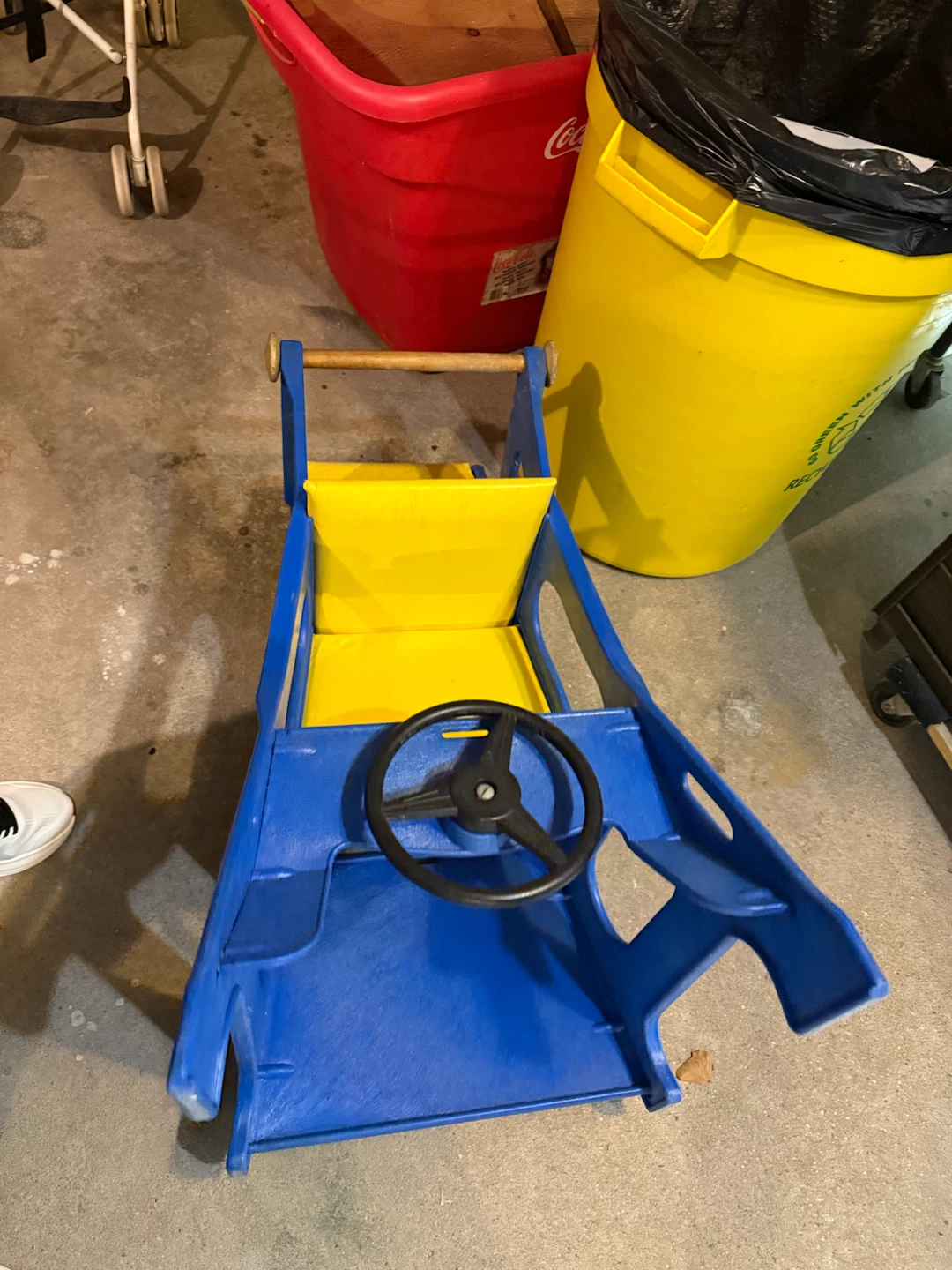 Vintage Wooden Kids Play Car Chair - photo 2