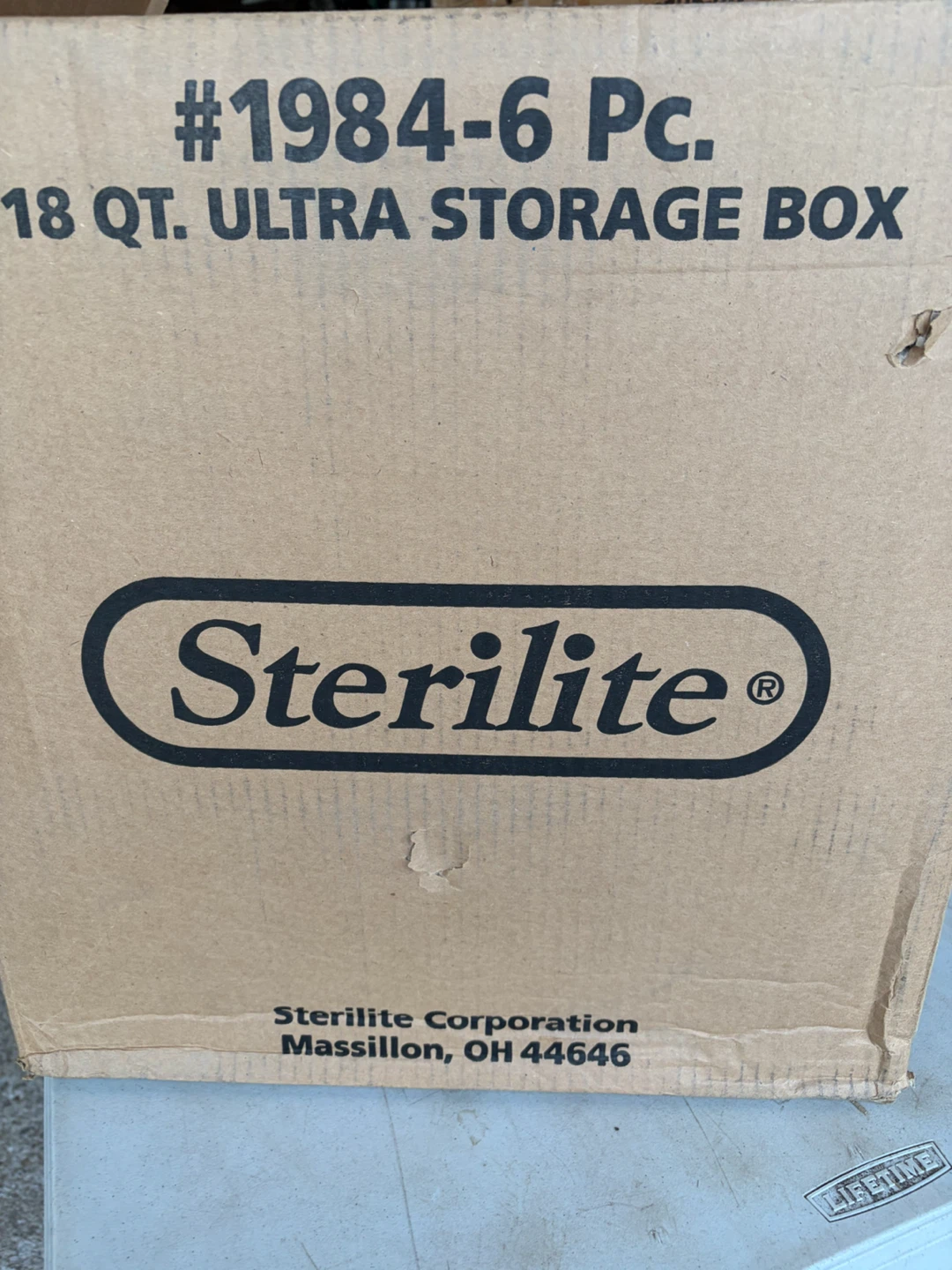 Sterilite 6 pack 18-Quart Ultra Latch Storage Boxes, 6-Pack