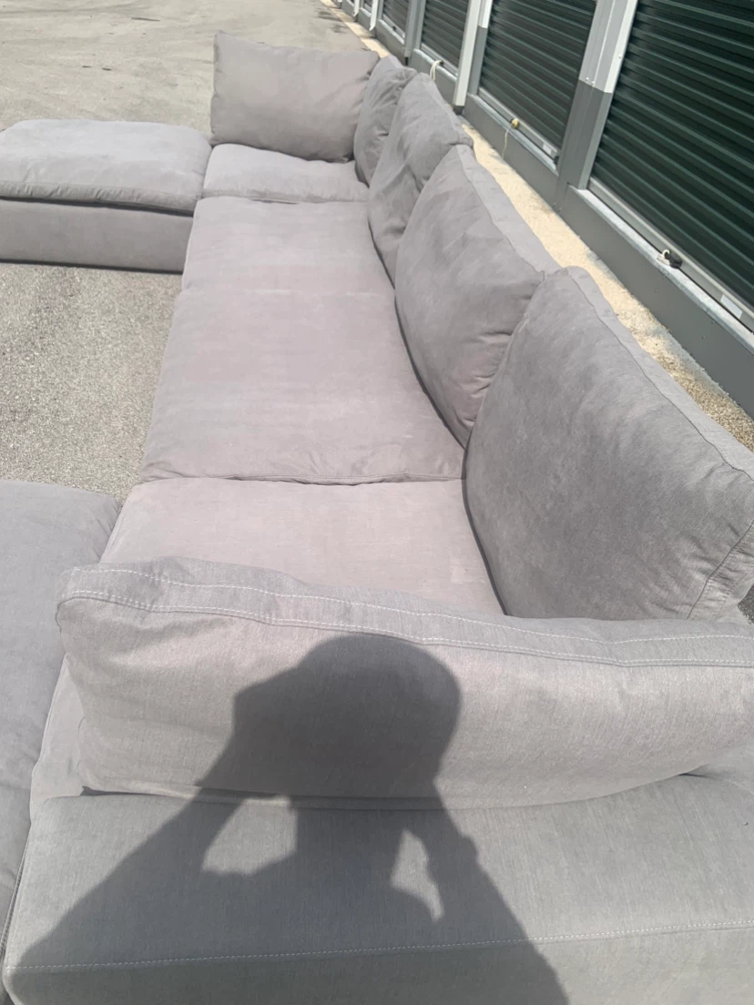Large Gray Modular Sectional Sofa - photo 5