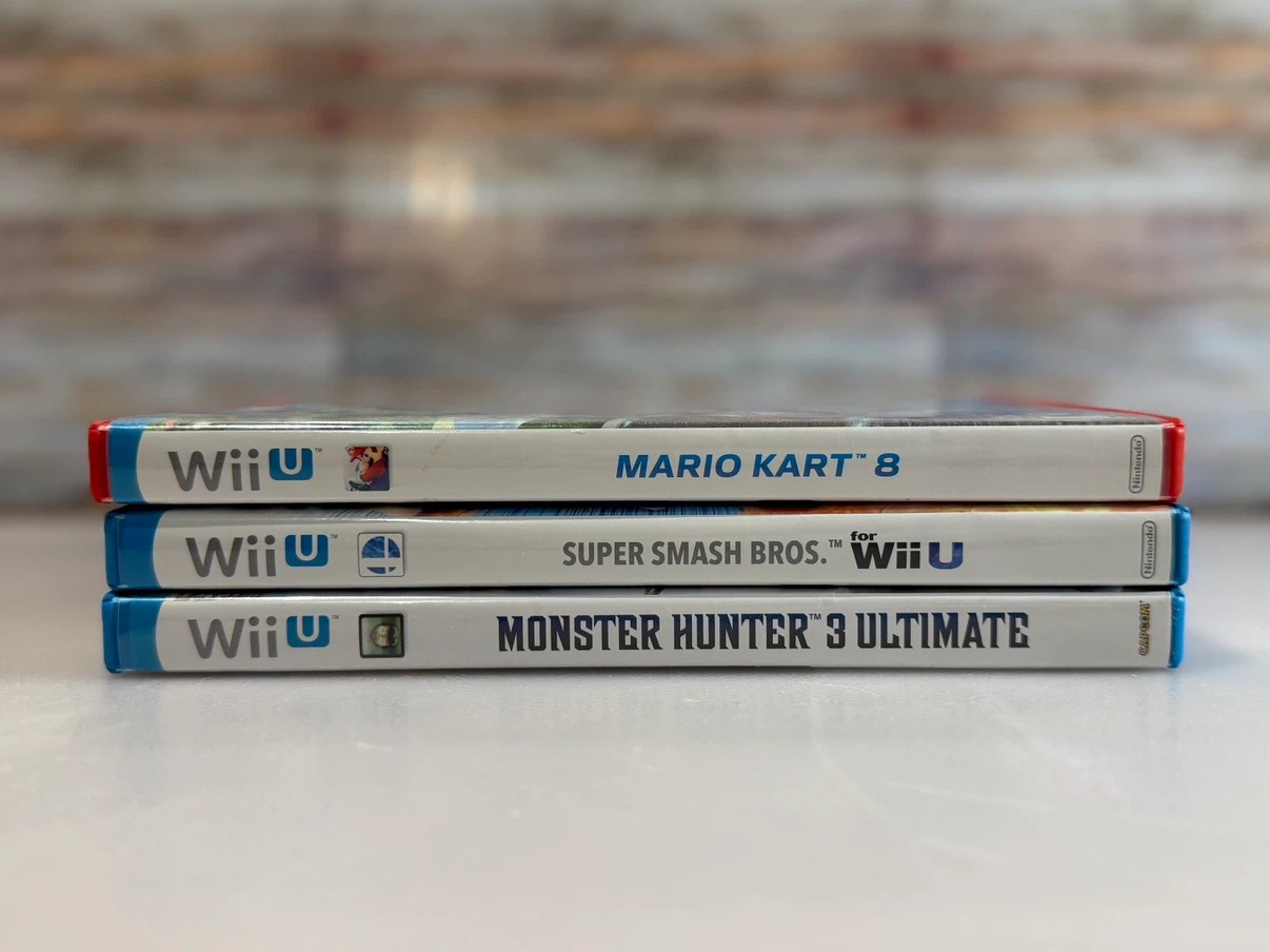 3 Wii U Games - Mario Kart, Super Smash Bros, Monster Hunter 3 - photo 2