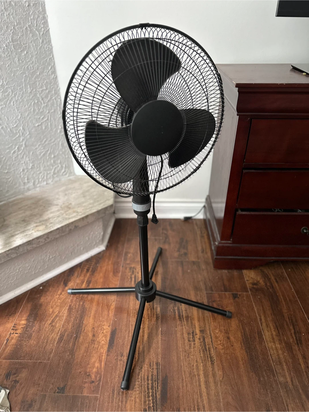 Black Standing Pedestal Fan