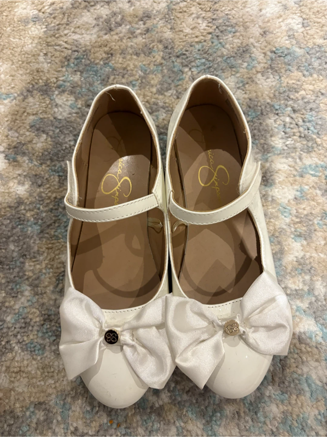 Girls' White Jessica Simpson Flats