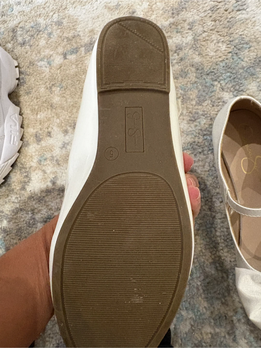 Girls' White Jessica Simpson Flats - photo 2