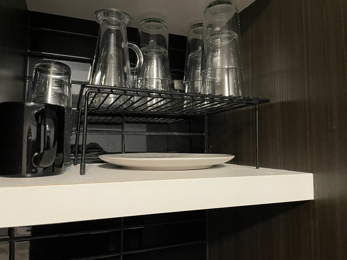 Adjustable Metal Cabinet Shelf Organizer - photo 2