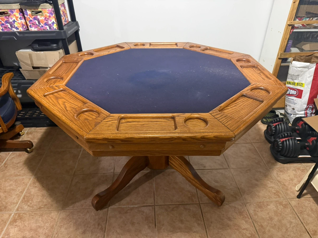 3-in-1 Poker Table / Bumper Pool / Table with 6 Chairs Set - photo 2