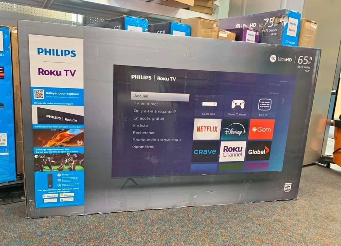 Philips 65-inch 6673 Series 4K UltraHD Roku TV