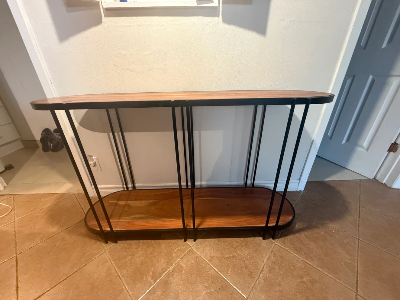 Industrial Style Wooden Console Table