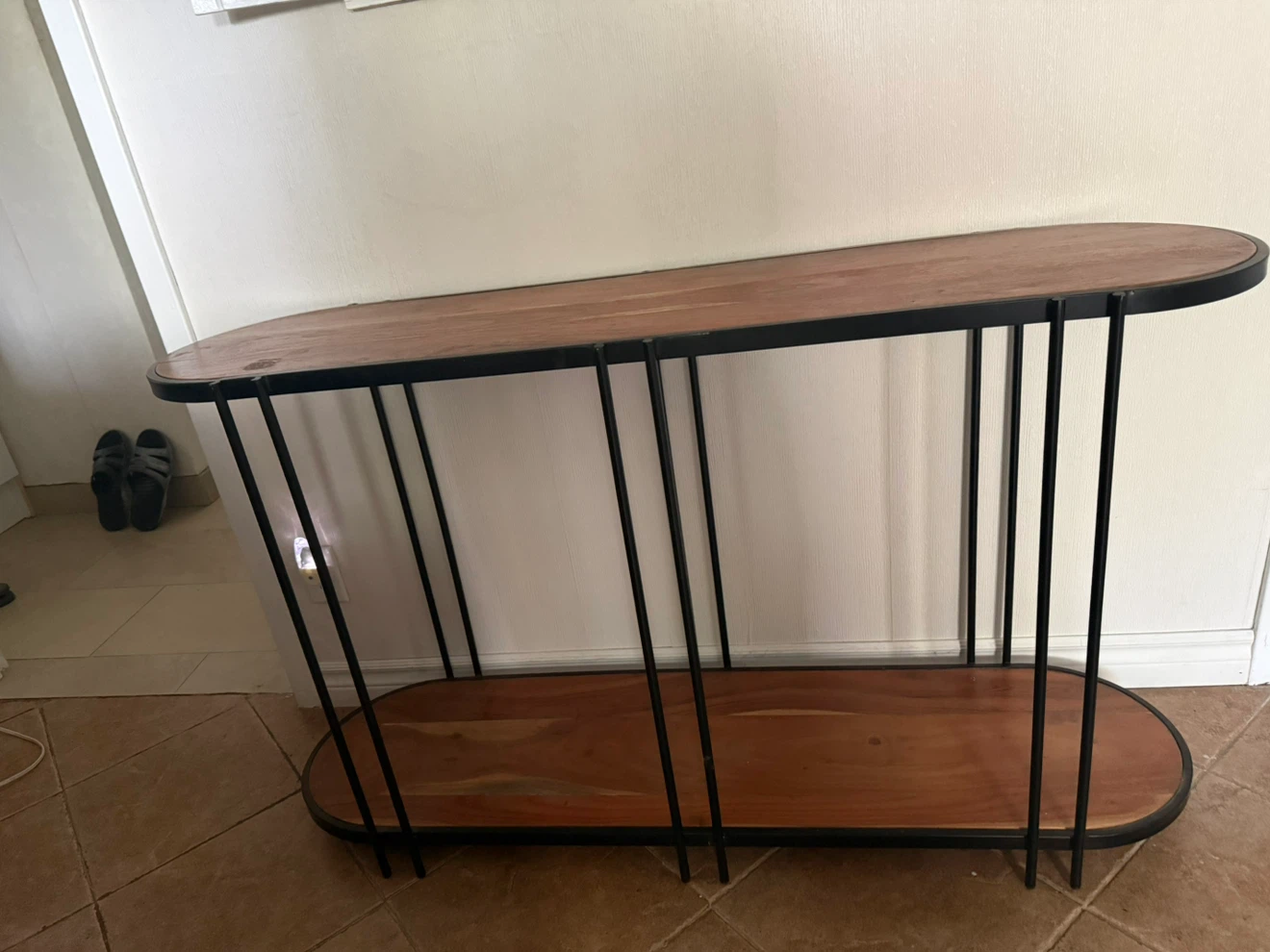 Industrial Style Wooden Console Table - photo 5