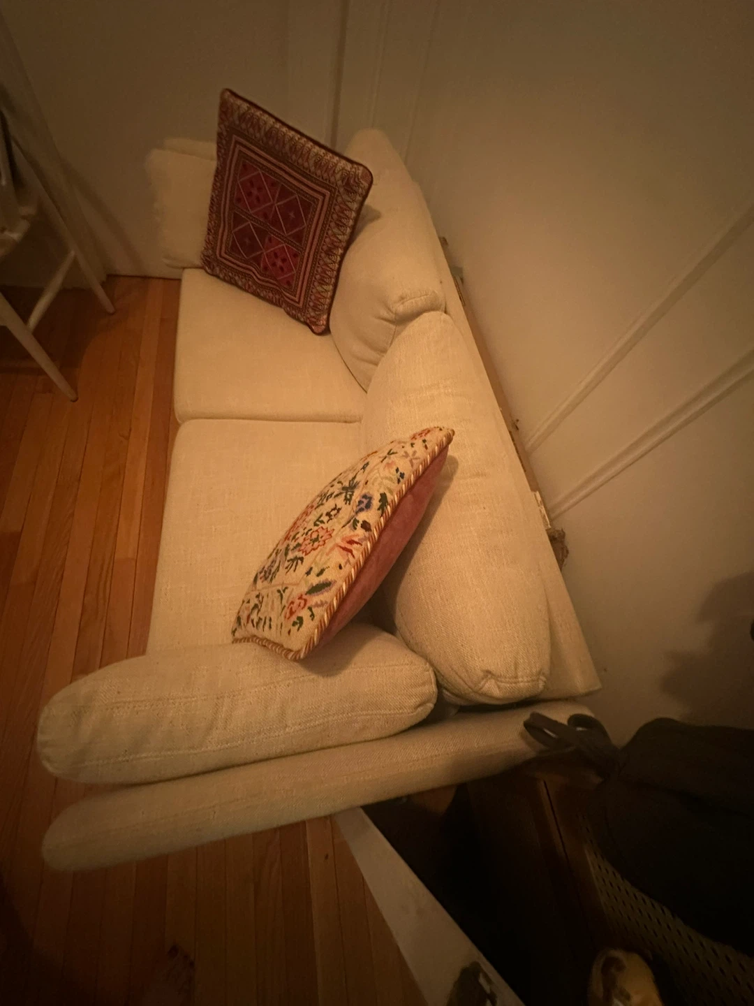 Cream Loveseat Sofa - photo 2